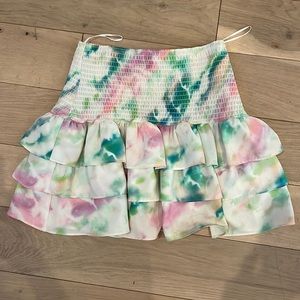 Amanda Uprichard watercolor mini skirt